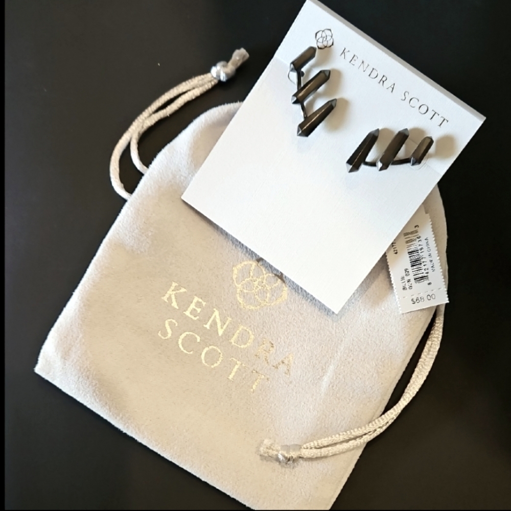 Kendra Scott Billie Gunmetal Earclimber Earrings